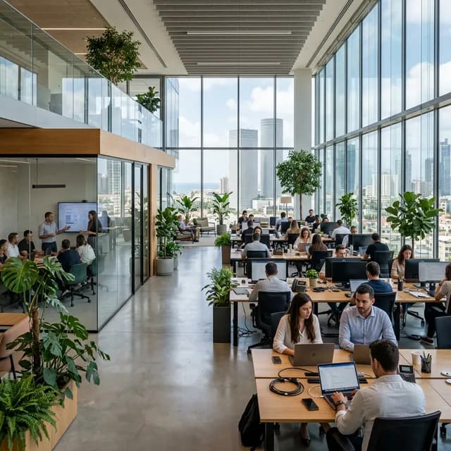 High-tech office workspace in Israel