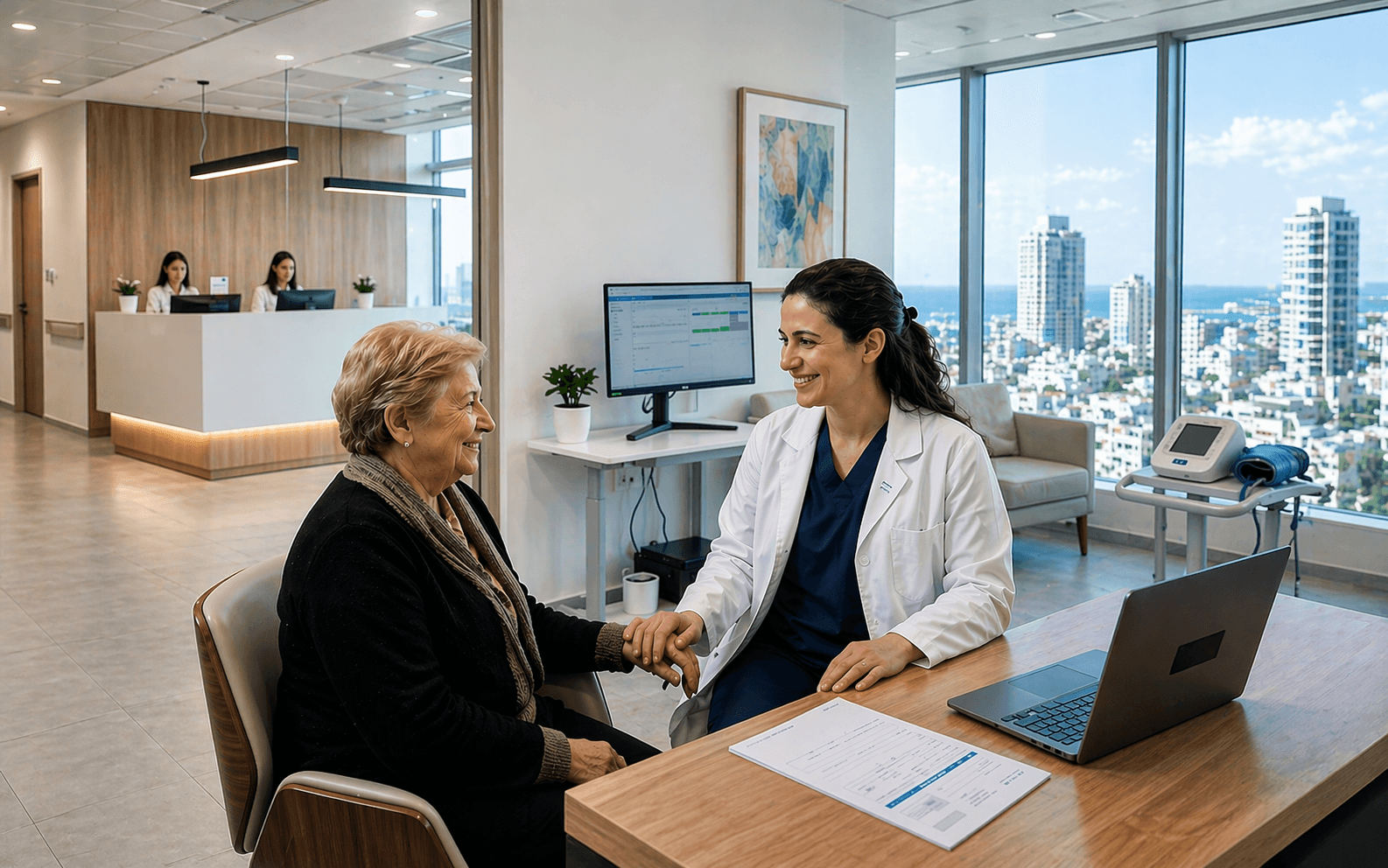 Medical professionals at work in Israel